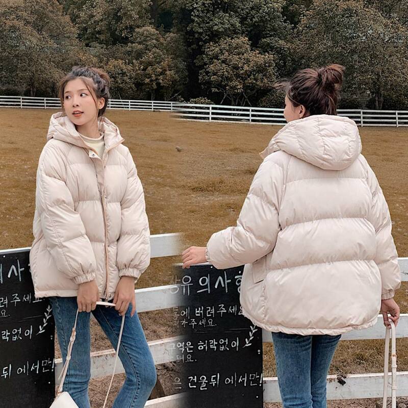 PinkyIsBlack-Chaqueta de invierno con capucha para mujer, abrigo de talla grande 2XL, abrigo de invierno de algodón acolchado, grueso, corto, 2020