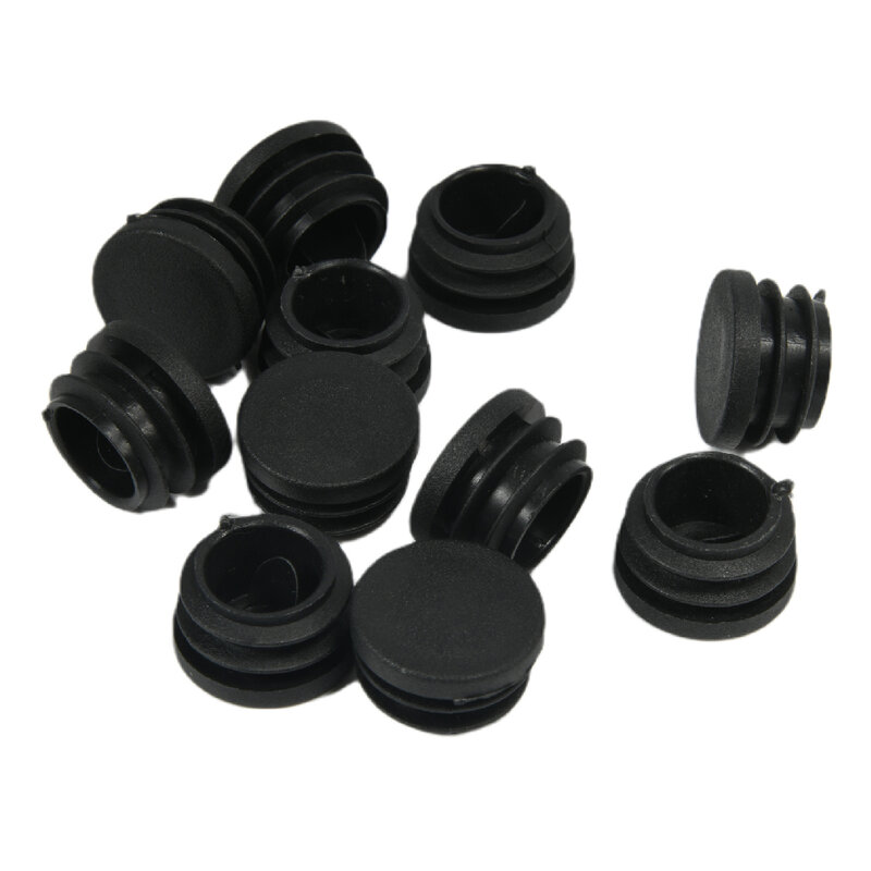 10Pcs Black Plastic Furniture Leg Plug Blanking End Cap Bung for Round Pipe Tube Hot-selling Desk Chair