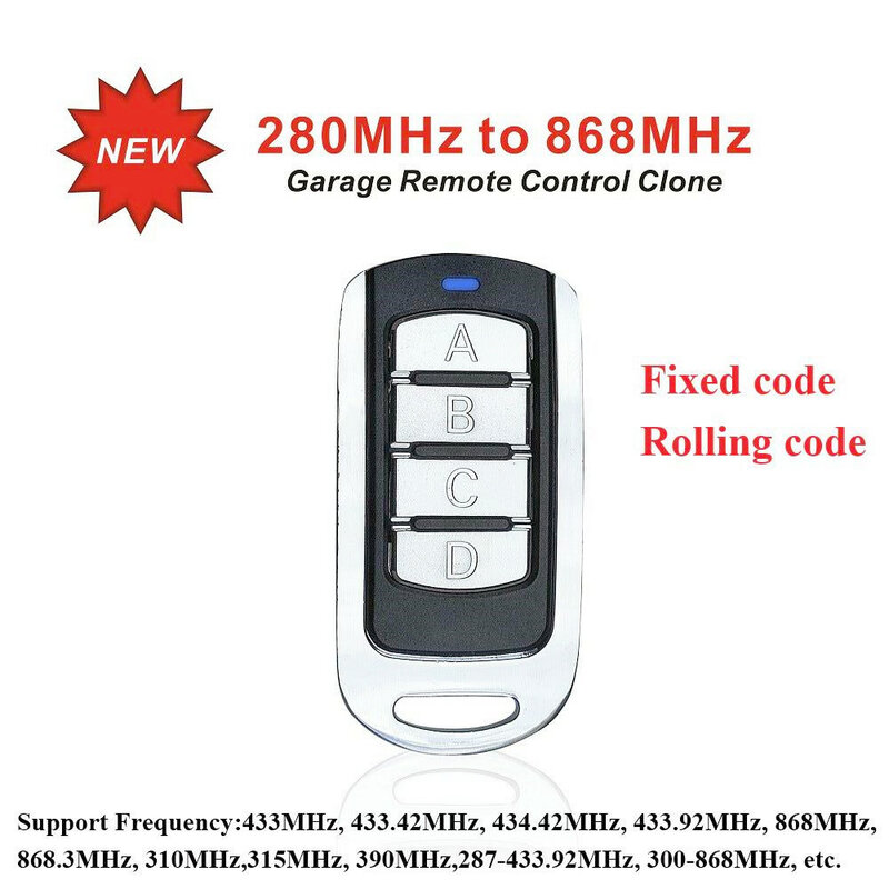 Multi Frequency For ACM TX2/TX4/TX2 COLOR/TX SMALL Garage Door Gate Transmitter Fixed&Rolling Code 433 280 315 390 868MHZ