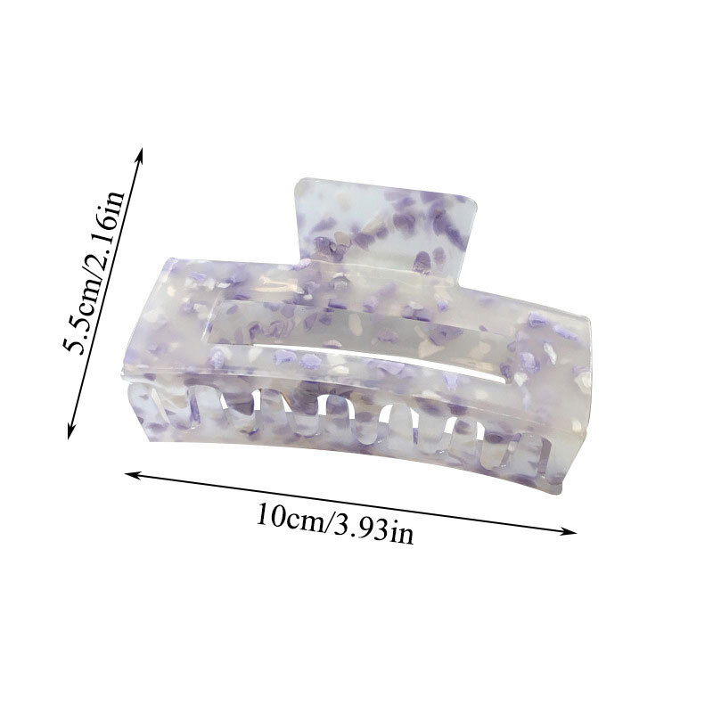 Acetate Hair Clip Rectangle Acrylic Marble Print Large Hair Claws Ponytail Hair Accessories Geometric Barrettes Hairpin BobbyPin