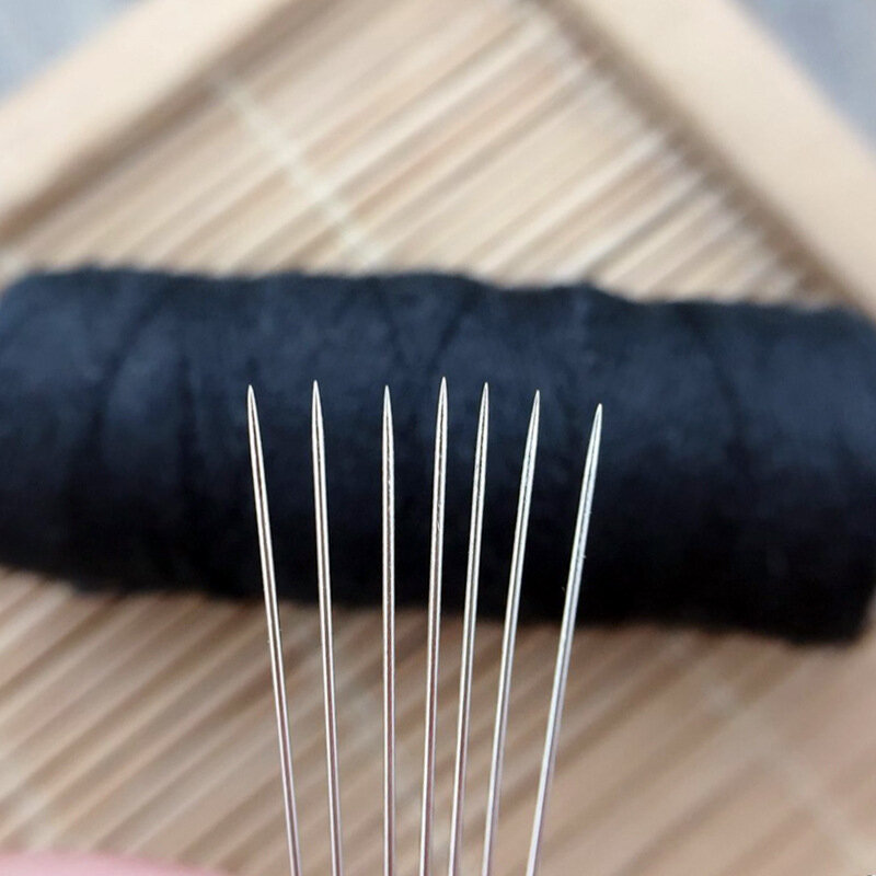 5/10 pces longo 6 polegada cabelo tecer agulha turquia tipo ferramentas de costura de linha de agulha de trussing tecidos estofamento super longo frisado agulha