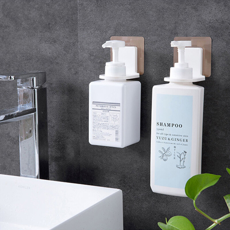 1 teile/los Hause Kunststoff Selbst-Adhesive Wand Montiert Bad Flasche Halter Dusche Gel Shampoo Haken Spender Speicher Rack Organizer