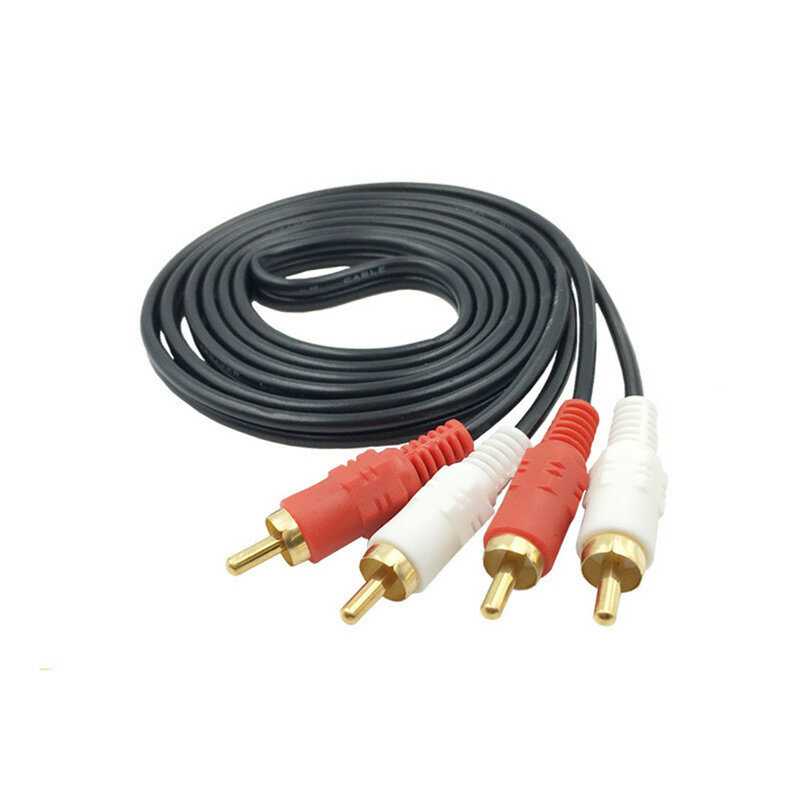 Cable de Audio auxiliar para ordenador portátil, conector de 2RCA a 2RCA, estéreo, DVD, TV, altavoz, 1,5/3/5m/10M/15M/20M