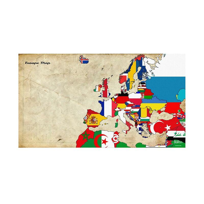 Mapa de decoración de Europa no tejido para el hogar, oficina, escuela, decoración de pared, pintura de 150x100cm, Fondo de estudio fotográfico, mapa del mundo