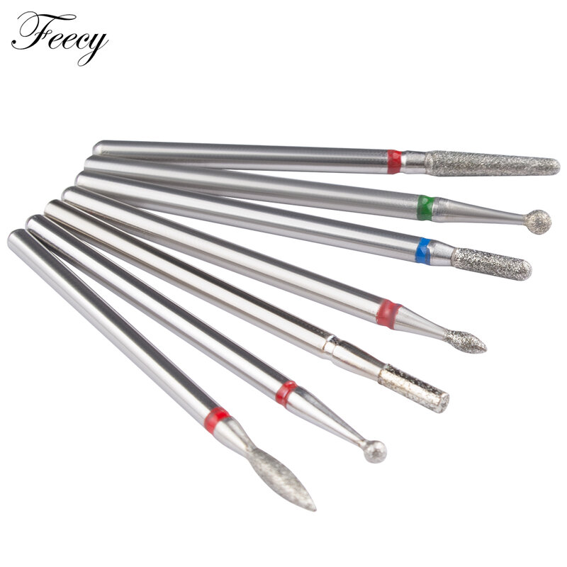 7pcs Diamond Milling Cutter for Manicure Set Nail Drill Bits Accessories Nozzles for Manicure Cutters Pedicure Sanding Nail File