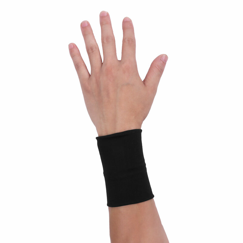 Unisex Compression Wrist Sleeves Spandex Sweatband WristBand Sports Yoga Sweat Absorb Arm Sleeves Towel Band Bracers Wrist Wrap