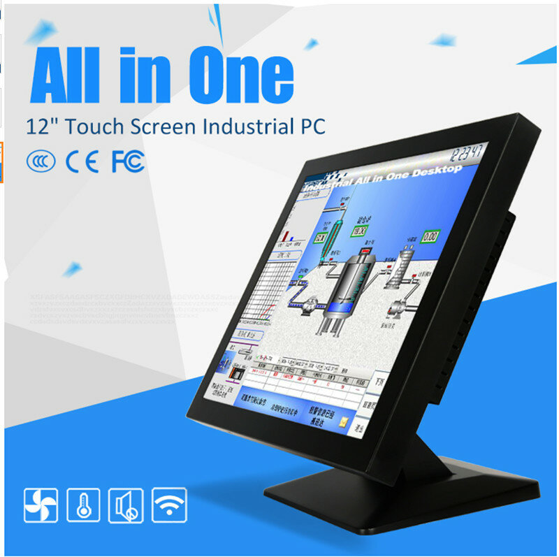 Touch screen Da 10.4 Pollici Mini pc fanless panel pc industriale con Incorporato Win 10 OS
