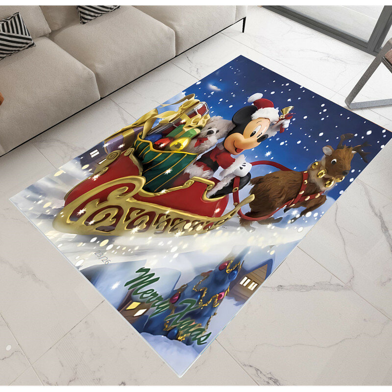 100x160 см рождественские коврики с Микки для гостиной, детский игровой коврик для декора, напольные коврики, детский игровой коврик