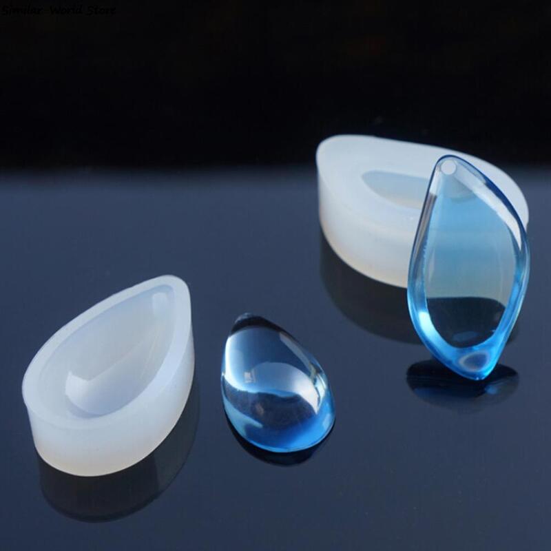5 Pcs Silicone DIY Craft Epoxy Resin Molds Necklaces Pendant Mould Round Square Oval Waterdrop Rectangle Shape Hole Mold