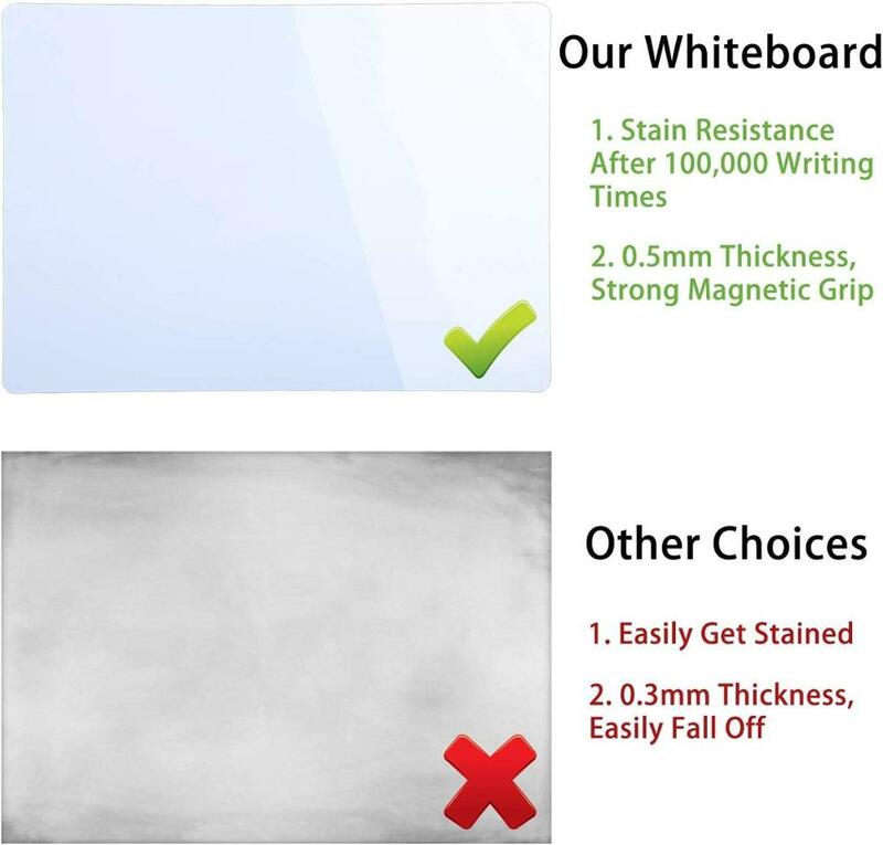 マグネットホワイトボード A4 ソフトマグネットボード、ドライ消去描画と記録ボード冷蔵庫冷蔵庫と無料ギフト (A4)