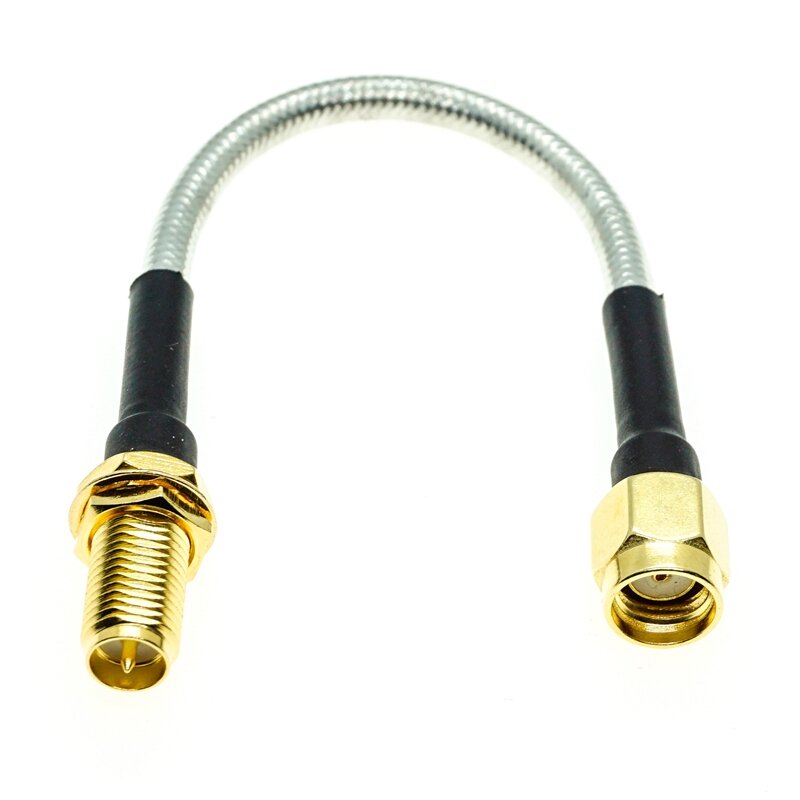 Conector de mampara RPSMA macho a RP SMA hembra, RG-402, Cable Coaxial semiflexible, 0.141 ", 50ohm