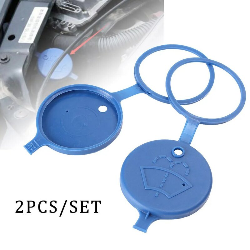 2Pc Blue กระจกรถยนต์เครื่องซักผ้า Wiper Fluid Reservoir ถังขวดหม้อสำหรับ Peugeot 106 206 207 406 5008 Citroen C2 C3 C5