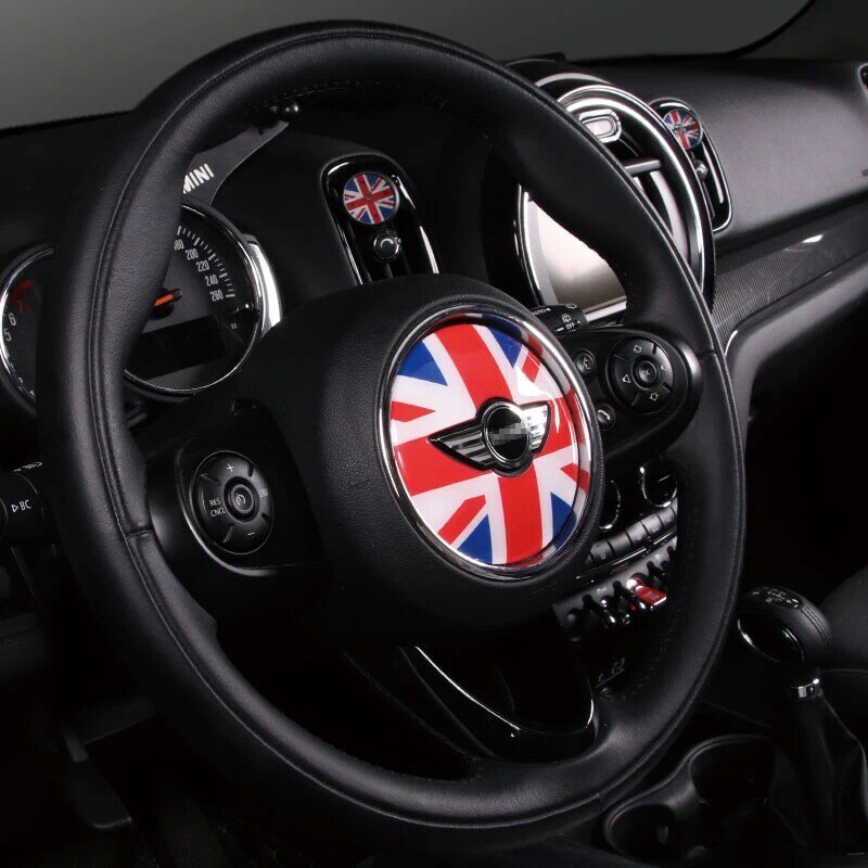 Pegatina decorativa 3D para volante de coche, accesorios de decoración para BMW MINI COOPER ONE JCW F54 F55 F56 F57 F60 Clubman