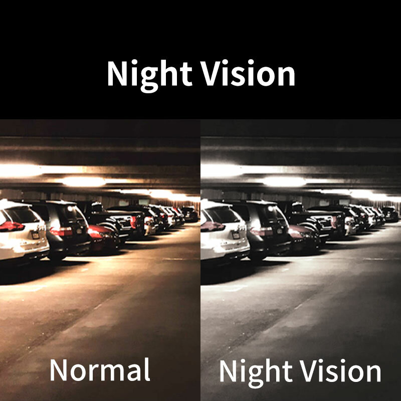 Hippcron-Câmera de Visão Traseira Do Carro, 8 LED, Visão Nocturna, Invertendo, Monitor de Estacionamento Automático, CCD, Impermeável, Vídeo HD
