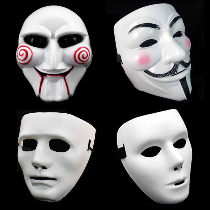Movie Maskerade Anoniem Gezicht Masker Halloween Party Cosplay Maskers Props Voor Volwassen Kinderen Film Thema Masker Anime Kostuums Levert