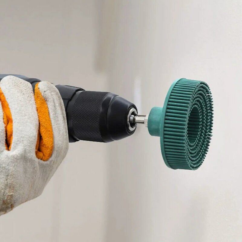 Cepillo abrasivo de goma de esmeril, rueda de pulido con accesorio para la eliminación de arañazos y óxido de rebabas