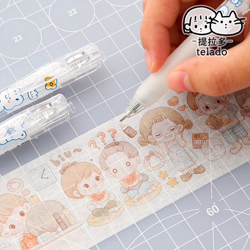 Yoofun Bubble Pen Cutter Scrapbooking Sticker utensile da taglio per carta strumenti artigianali Art Paper Cutter Washi Tape forniture per ufficio scolastico