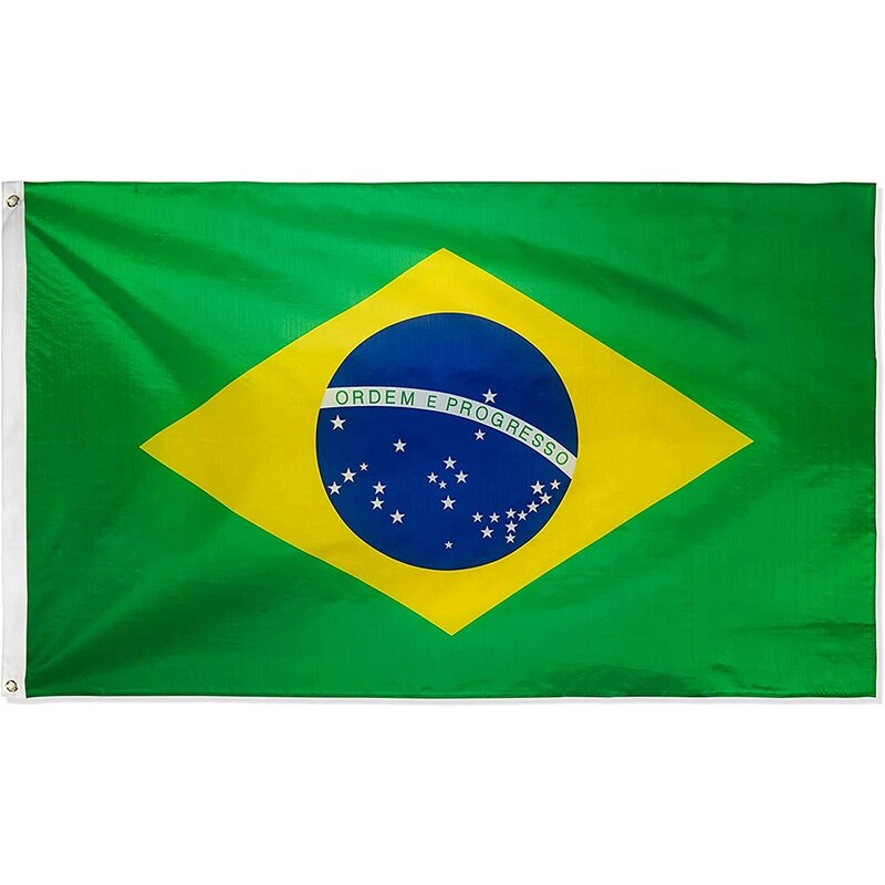 Национальный флаг Бразилии 3 Х5 футов