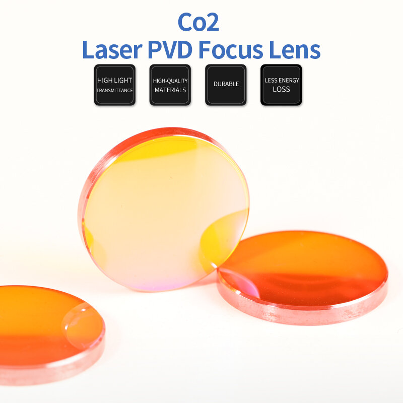Lentille de mise au point PVD Laser CO2 0-100W Dia.12 18 19 20mm FL38.1 50.8 63.5 76.2 101.6mm pour Machine à graver