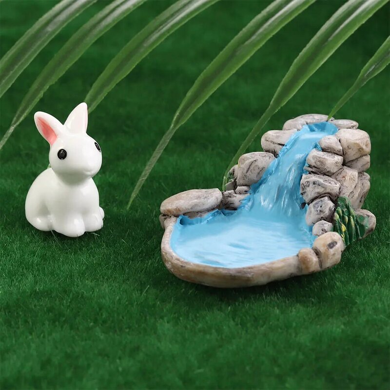 DIY Miniature Miniน้ำสระว่ายน้ำบ้านต้นไม้Fairy Gardenประดับสนามหญ้าMountainตุ๊กตาตกแต่งบ้านหัตถกรรม Декор Для Дома
