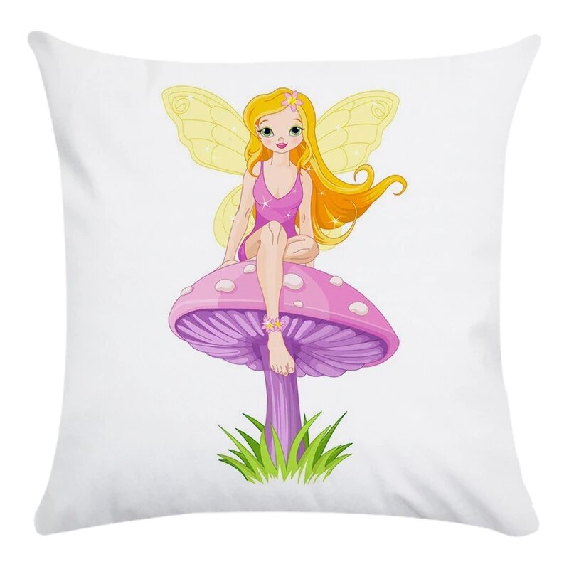 45*45CM Flower Fairy Super Soft Super Soft fodera per cuscino cuscino corto in peluche decorazione per l'home Office