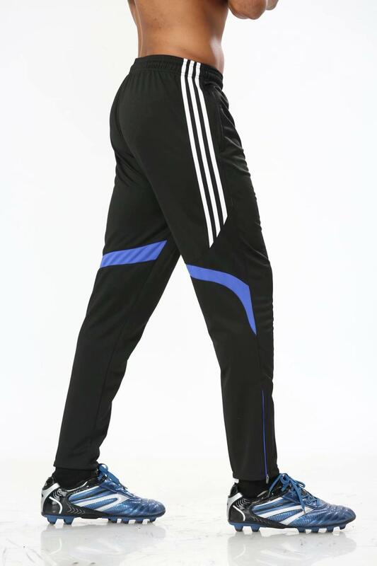 Moda dos homens treinamento de futebol esporte calças com bolso jogging masculino esporte ginásio fitness workout correndo pantalon deportivo