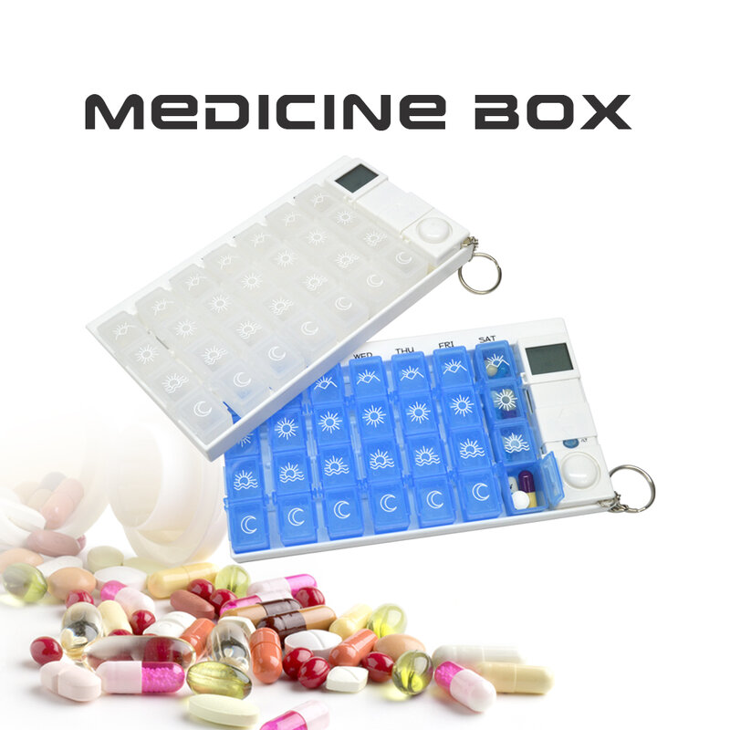 GREENWON 7 dni tygodniowo przezroczysty 28 przedział pokrywka tabletka pigułka uchwyt skrzynki do przechowywania medycyny organizator Case Container