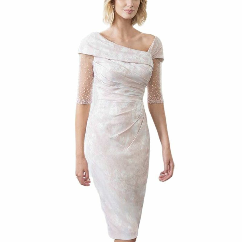 tailor shop custom made pale pink beading dress mother of the bride dress wedding dress mother mother of bride suit formal dress