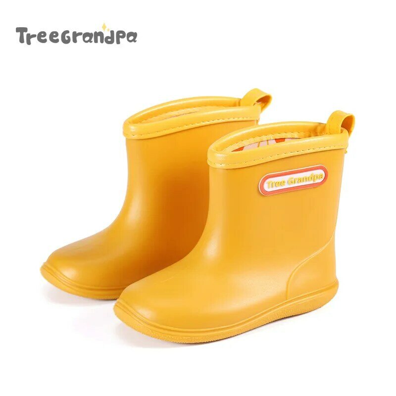 เด็กยางฝนรองเท้าเด็กเด็ก Rain Boots รองเท้ากันน้ำรองเท้ารอบ Toe รองเท้านุ่มเด็กวัยหัดเดินยางรองเท้า