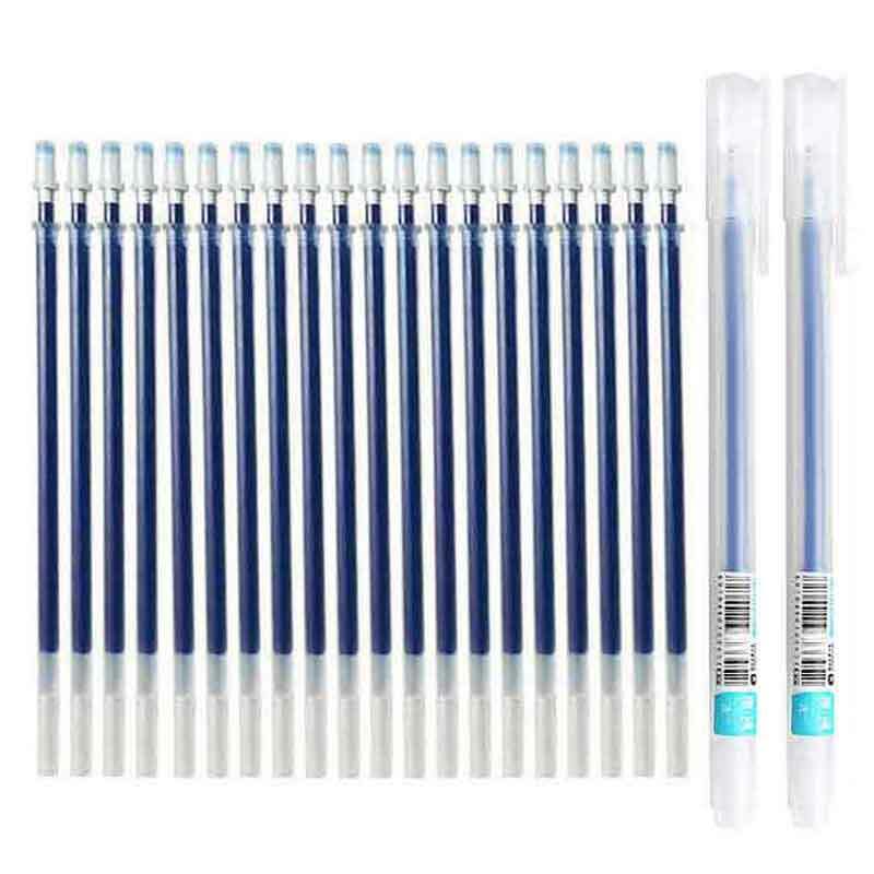 2+20Pcs /Set Gel Pen Refill Office 0.5mm Signature Rod for handle Red Blue Black Ink Refill School Stationery Writing Supplies