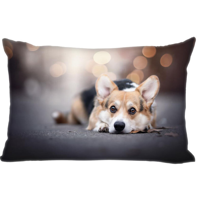 Rectangle Pillow Cases Hot Sale Best Nice High Quality Pet Dog Corgi Pillow Cover Home Textiles Decorative Pillowcase Custom