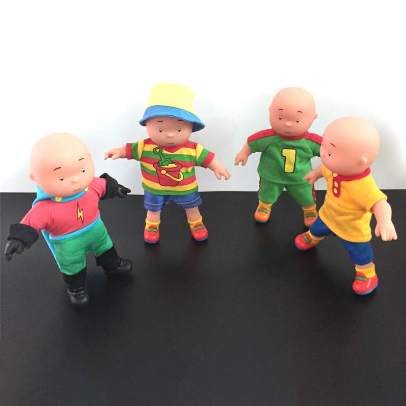 Figura de ação modelo caillou, boneco de pvc de 16cm 4 estilos com desenhos animados, brinquedo para presente infantil, coleção