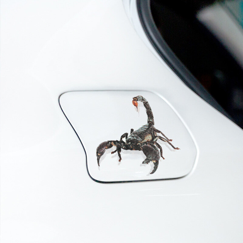 3D 거미 도마뱀 전갈 자동차 스티커, 3D 동물 패턴, 차량 창문 거울 범퍼 데칼 장식, 방수 높은 점착성