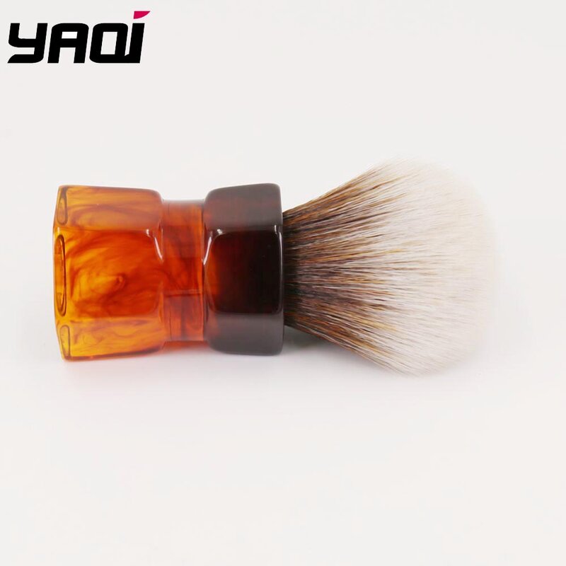 Yaqi 24mm moka express cabelo sintético barbe men molhado escova de barbear