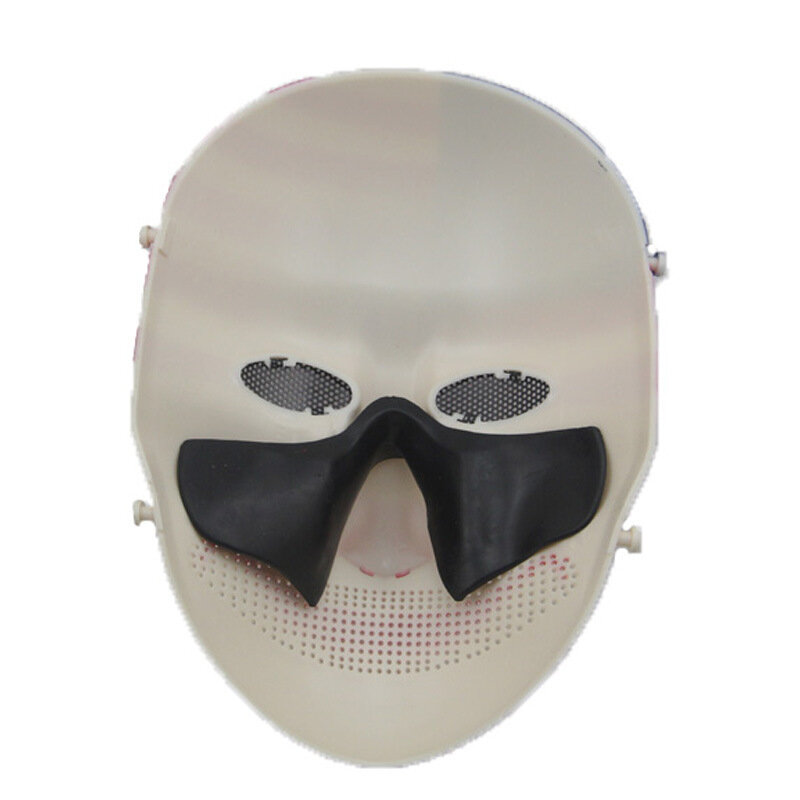 ZJZ09 Payday مهرج العسكرية التكتيكية الجمجمة كامل الوجه قناع CS المناورات هالوين تأثيري حفلة الألوان Airsoft قناع واقٍ