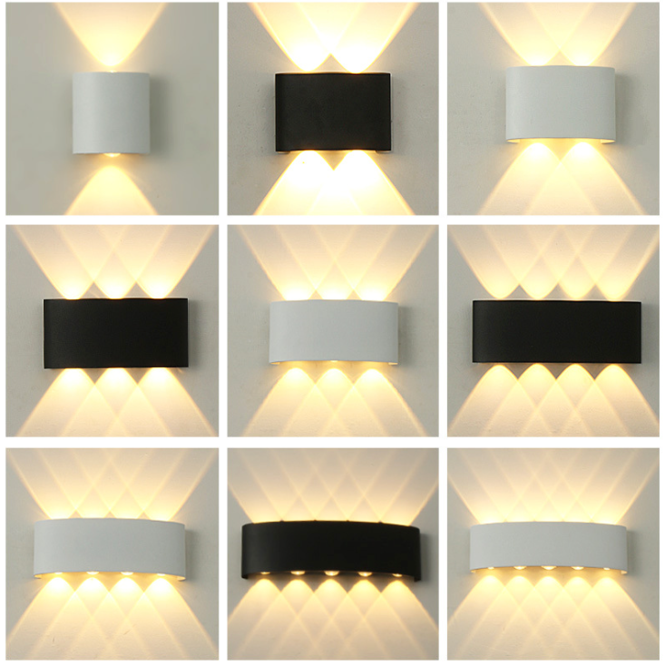 IP65 LED Lampu Dinding Luar Ruangan Tahan Air Lampu Taman Aluminium AC86-265 Dalam Ruangan Kamar Tidur Ruang Tamu Tangga Lampu Dinding