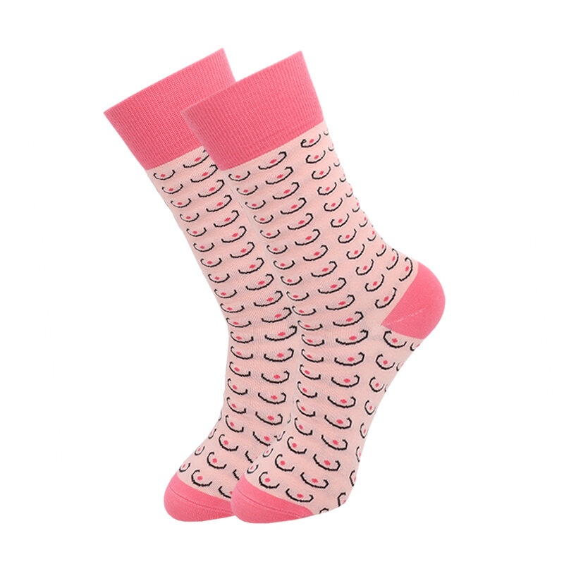 PEONFLY – chaussettes en coton peigné pour hommes, 1 paire, dessin animé astronaute planète étoile, chaussettes joyeuses, nouveauté Hip Hop, chaussettes amusantes