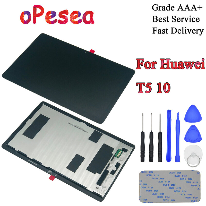 OPesea Para Huawei MediaPad T5 10 AGS2-L03 AGS2-W09 AGS2-L09 AGS2-AL00HA Visor Do Painel de LCD Touch Screen Digitador Assembléia Vidro