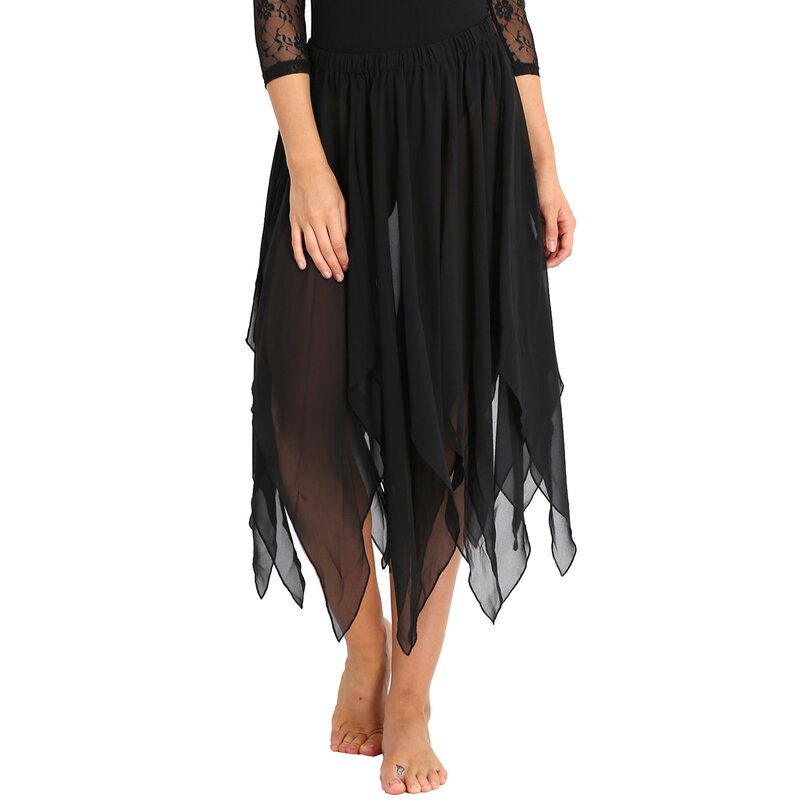 Женская шифоновая юбка для танца живота, Однотонная юбка с разрезом сбоку, костюм для выступления, 2023