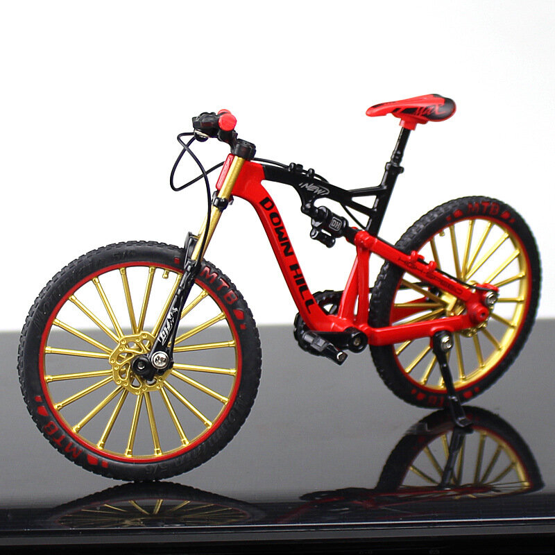 Novo mini 1:10 liga modelo de bicicleta diecast metal dedo mountain bike corrida simulação adulto coleção presentes brinquedos para crianças