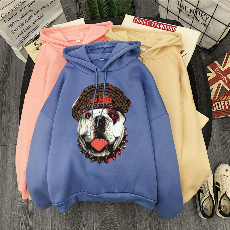 2020 moletom feminino animal cachorro hoodies casaco de inverno feminino casal camisas outono hoodie S-3XL