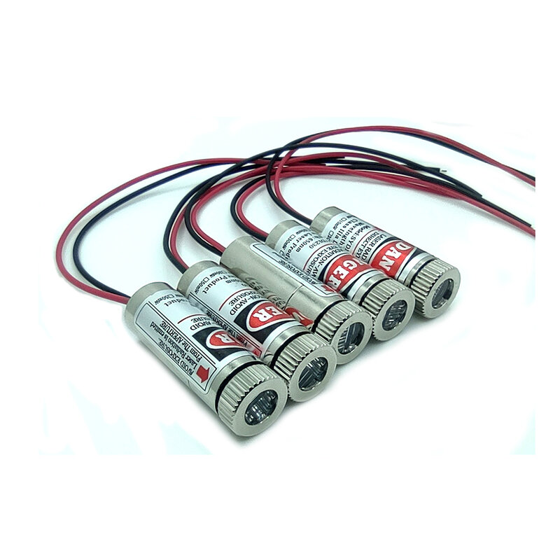 5 pezzi croce 58 °/croce 90 ° 650nm 5mW 12x35mm 1235 3-5V modulo Laser rosso focalizzabile regolabile modulo LD industriale 12mm LED