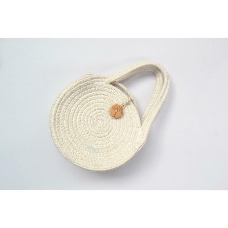 Bolsa de palha de verão feminina 20x20cm, bolsa de praia, linha de algodão, a6245