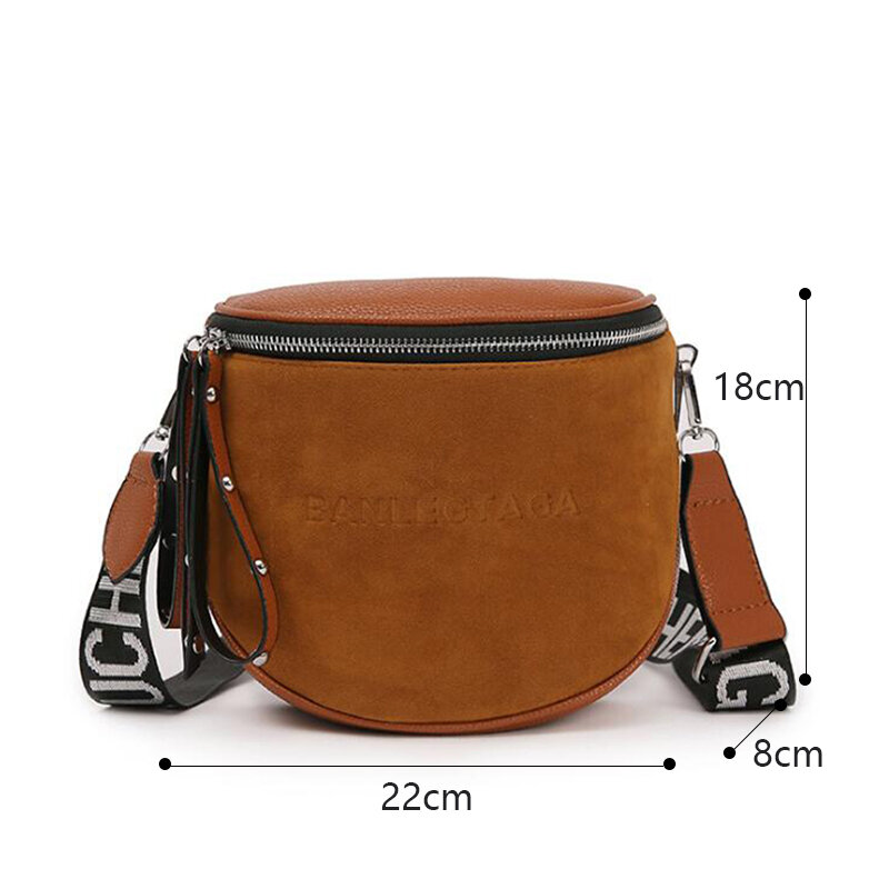 Women's Fashion Small Messenger Bags Lady Shouder Bag Bucket Bags Crossbody Tote Bag Females Handbag Semicircle Saddle