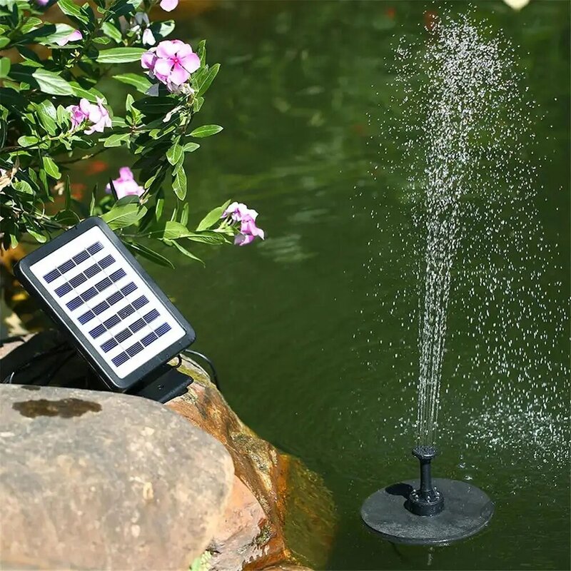 Energia solare Fontana di Acqua Pompa Solare Fontein Uccello Fontana di Acqua Fontana Galleggiante Pond Decorazione del Giardino con 7 Ugelli