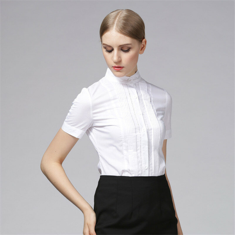 Ruoru أنيقة داخلية للنساء مكتب سيدة العمل الأبيض الجسم قميص Bodycon بلوزات على الموضة و البلوزات الإناث الملابس