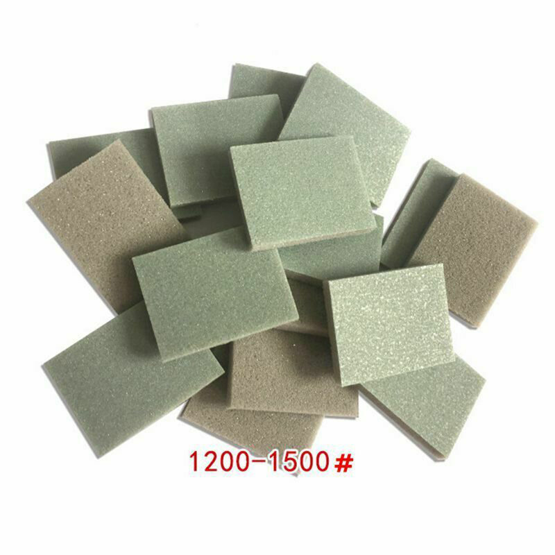 10pcs Foam Sponge Pads Sandpapers Sanding Block Wet Dry Polishing Grinding Fiberglass Bodywork Fine Coarse Grit Abrasive Tools
