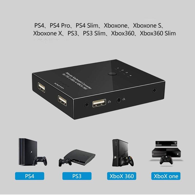 Адаптер для конвертера мыши и клавиатуры для PS4/PS4 PRO/ PS3/PS3 Slim/ XBOX ONE/ XBOX 360/ Switch без задержки Plug and Play