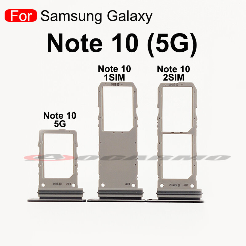 Soket Kartu Sim Tempat Pembaca Baki Slot Adaptor SD Mikro untuk Samsung Galaxy Note 10 Plus 5G 10 + N970 N975 Pengganti Tempat SIM