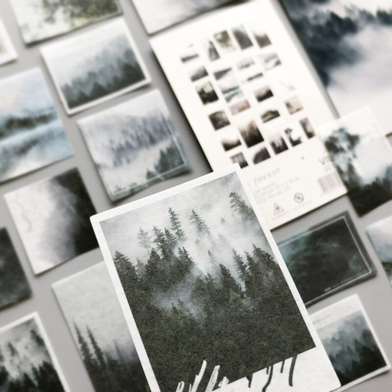 تشكيلات من 50 ورقة من تشكيلات Mohamm لتزيين المناظر الطبيعية وملصقات قصاصات ملصقات جمالية ورقائق لاصقة ملحقات مكتبية لوازم فنية